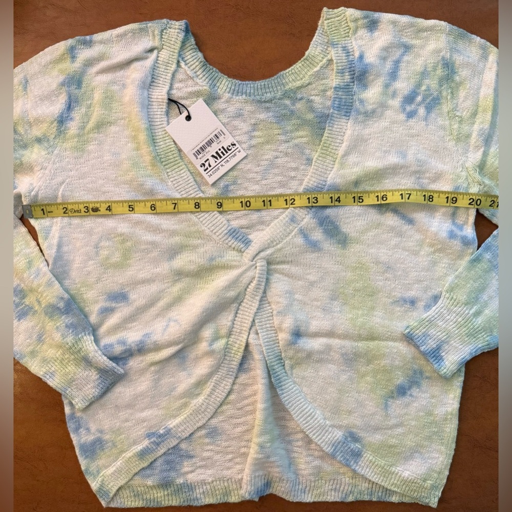 27 Miles Malibu Twist Back Sweater Tie-Dye Size Small NWT - Picture 6 of 7